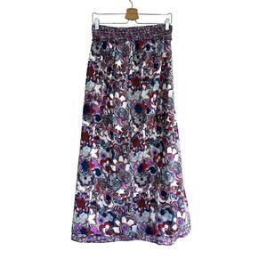 LIBERTY OF LONDON colorful purple blue white pink Target midi maxi cotton skirt